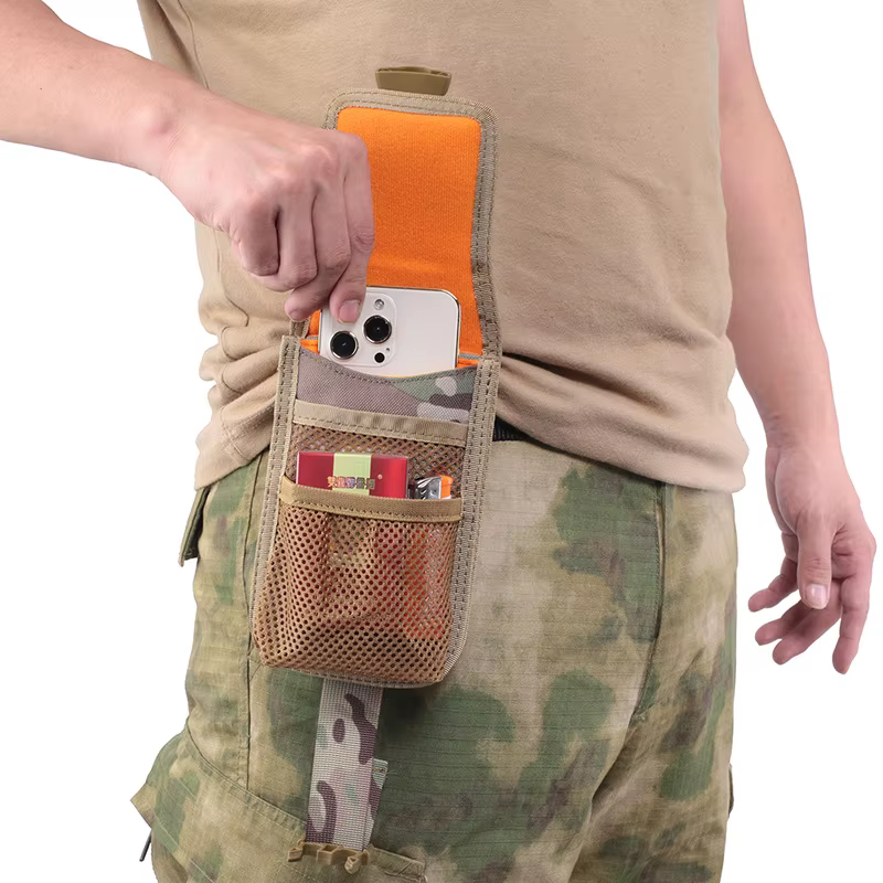 Bolsa táctica MOLLE para teléfono doble capa con brújula - imagen 4