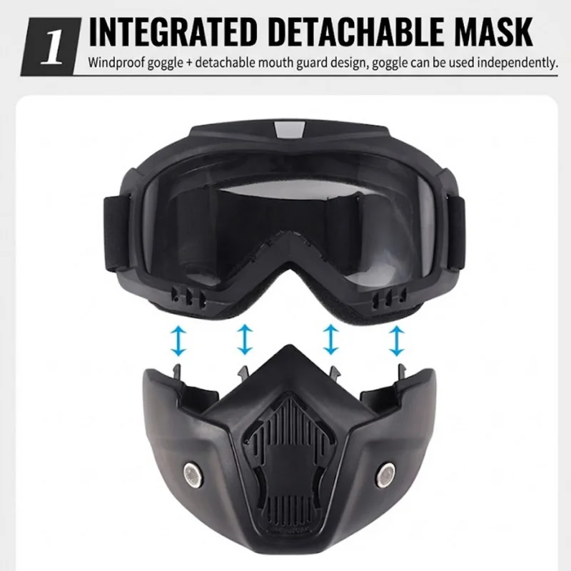Gafas antipolvo ajustables transpirables para moto y aire libre - imagen 5