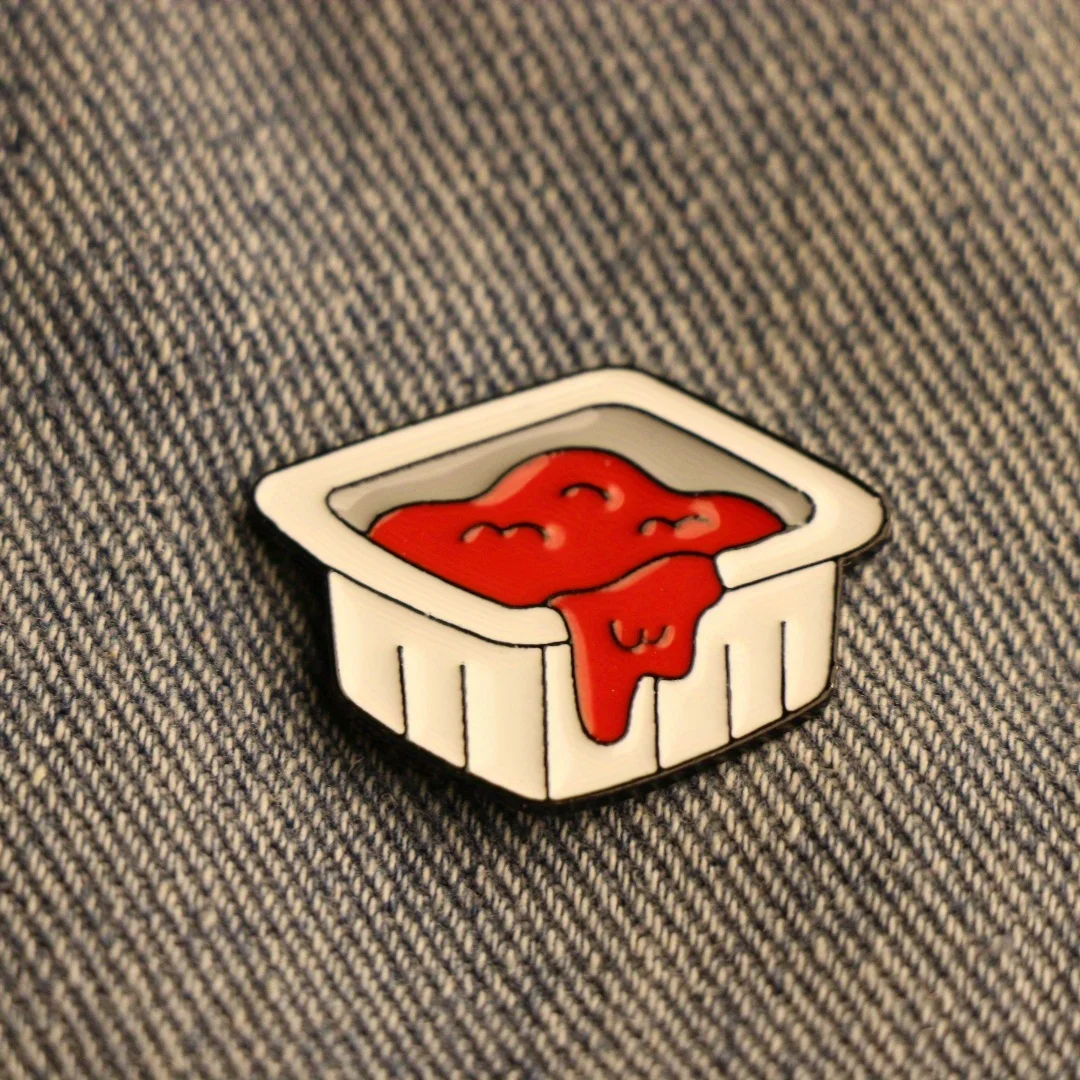 Broche para mochila botella de ketchup abierta peculiar - imagen 2