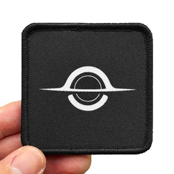 Parche Velcro táctico diseño agujero negro minimalista cósmico