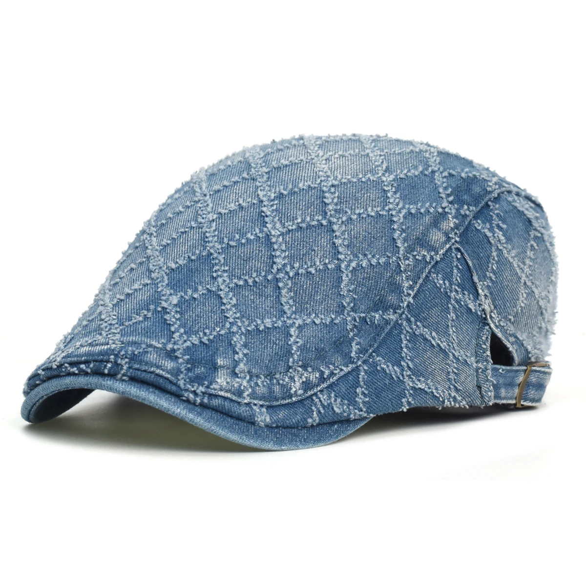 Gorra vaquera estilo boina celosía lavada desgastada con visera - imagen 2