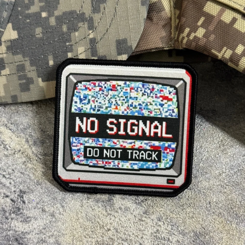 Parche táctico NO SIGNAL morale con velcro gancho y bucle - imagen 3