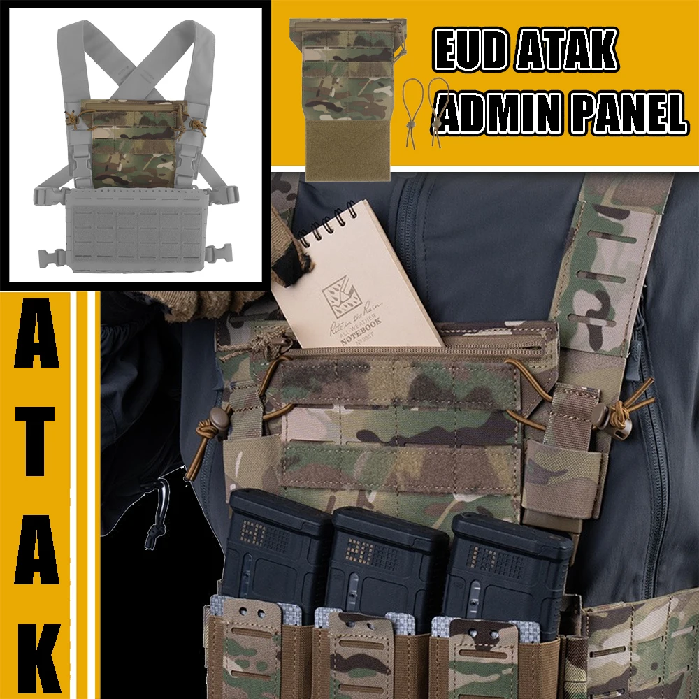 EUD ATAK panel táctico Airsoft con velcro y cordón para chaleco - imagen 2