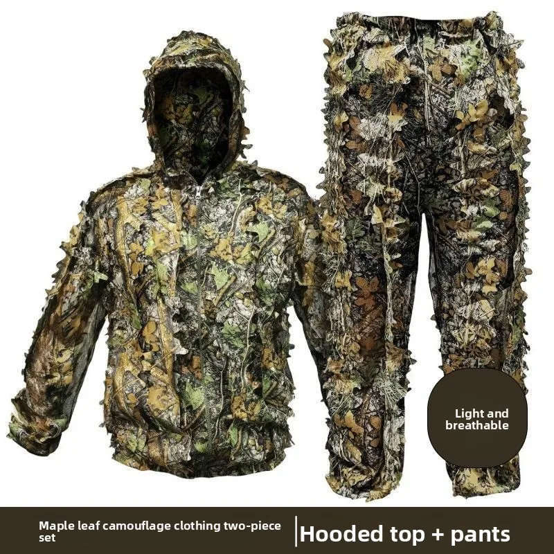 Traje Ghillie táctico camuflaje biónico con hojas 3D - imagen 4