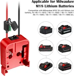 Milwaukee M18 adaptador para rueda motorizada RC con interruptor