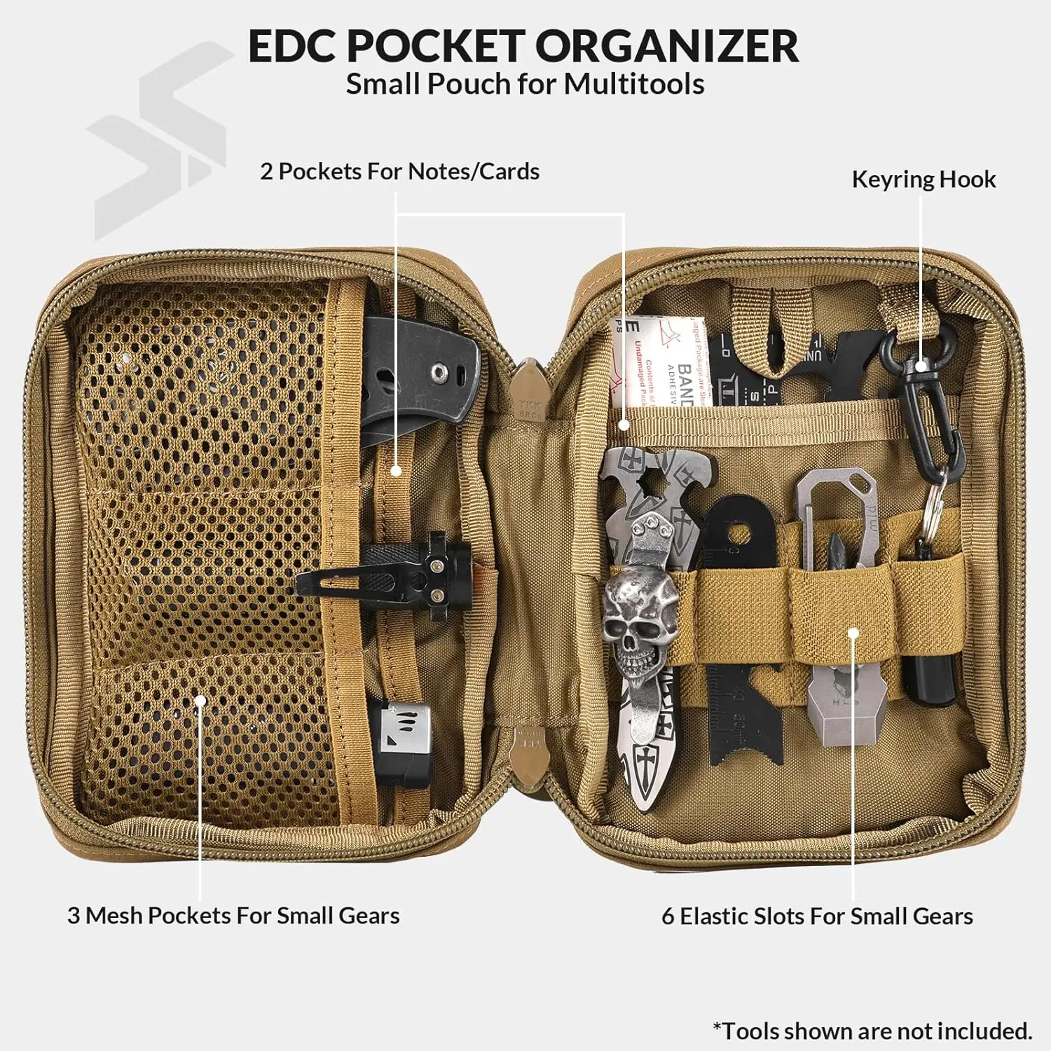 VOTAGOO EDC bolsa organizadora MOLLE de bolsillo táctica nailon - imagen 3