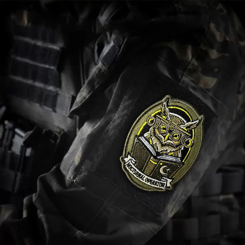 Nachtuil Parche bordado con velcro ave nocturna EDC mochila - imagen 5