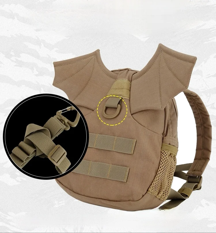 Mochila táctica infantil camuflaje escolar personalizada