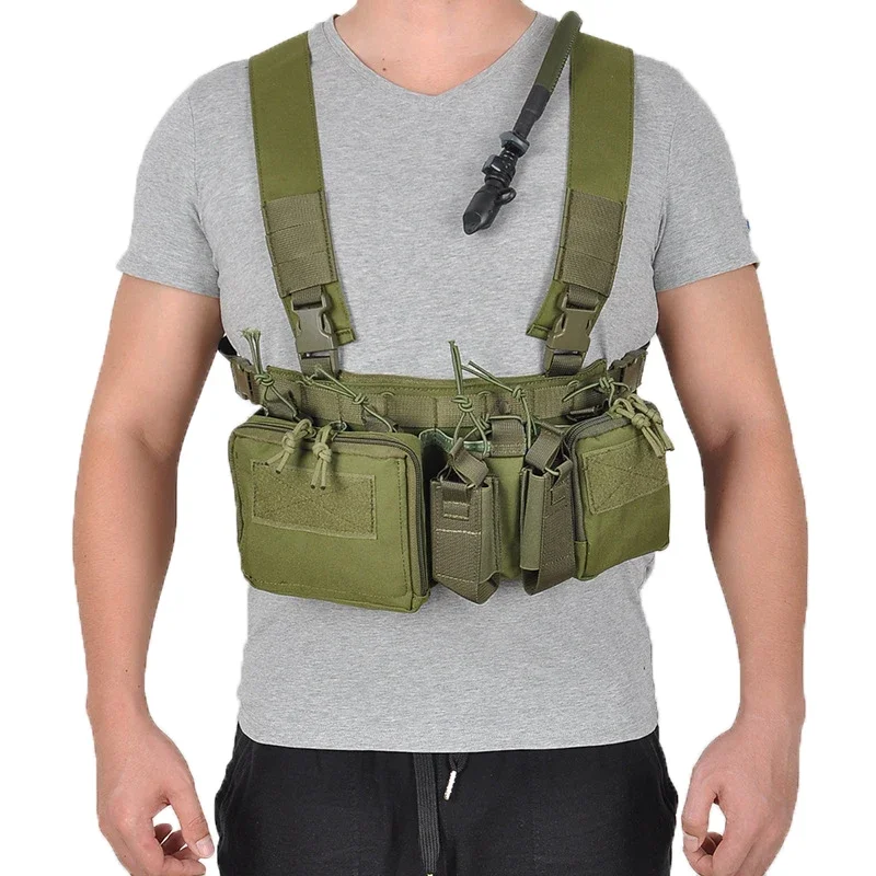 CS Match Chaleco táctico verde MOLLE airsoft caza - imagen 4