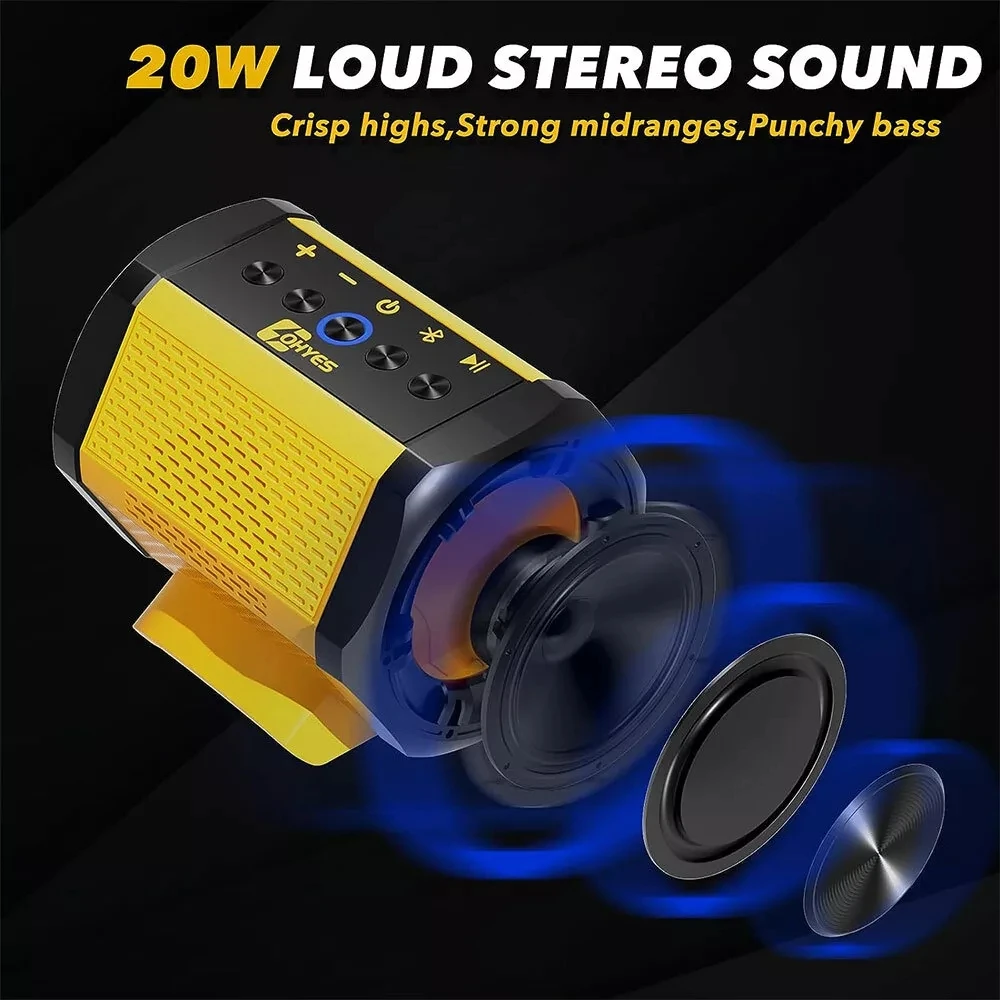 Altavoz con puertos USB y tipo C para carga