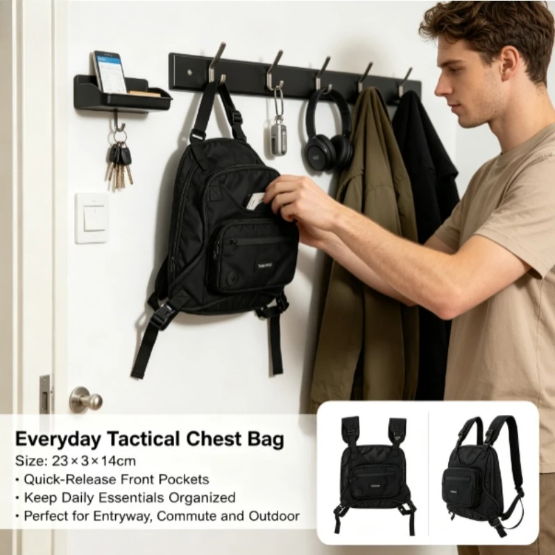 Mochila táctica chaleco ligera MOLLE para senderismo y running - imagen 4