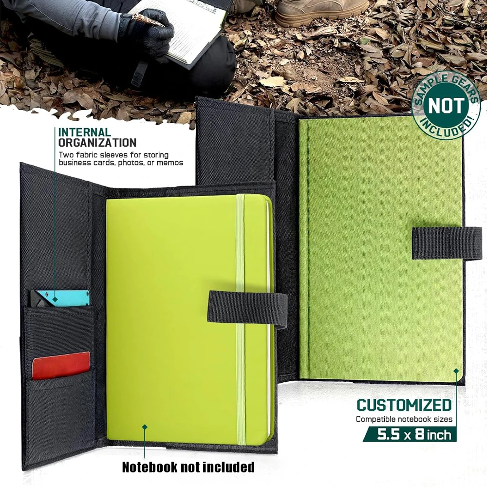 Funda táctica para libreta con portabolígrafos y organizador EDC - imagen 5