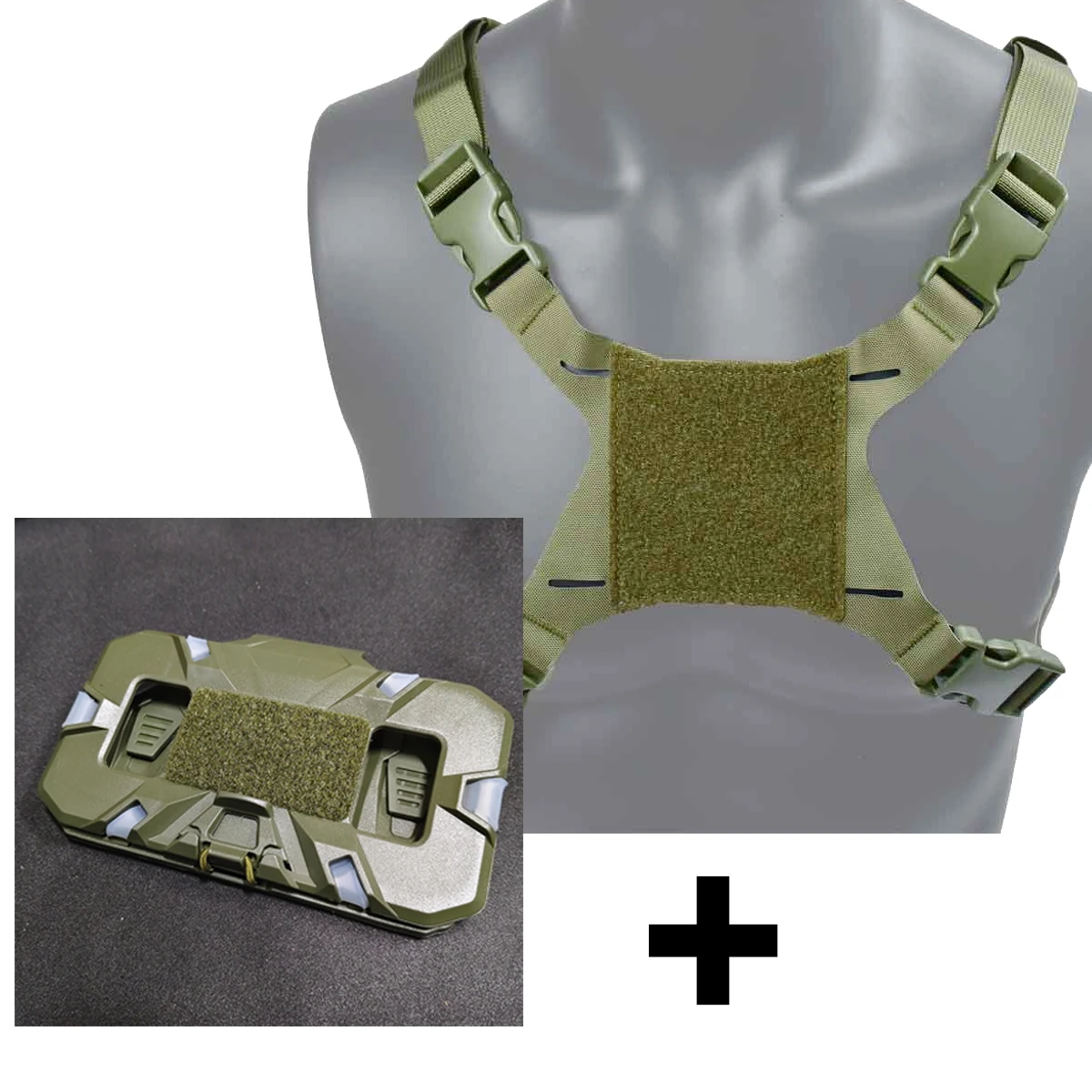 Soporte táctico móvil MOLLE plegable para chaleco caza - imagen 2