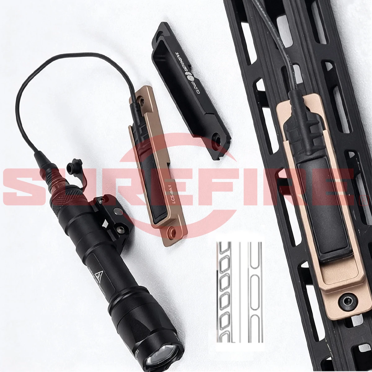 Linterna táctica Surefire M600 con riel Picatinny 20mm para arma de caza - imagen 2