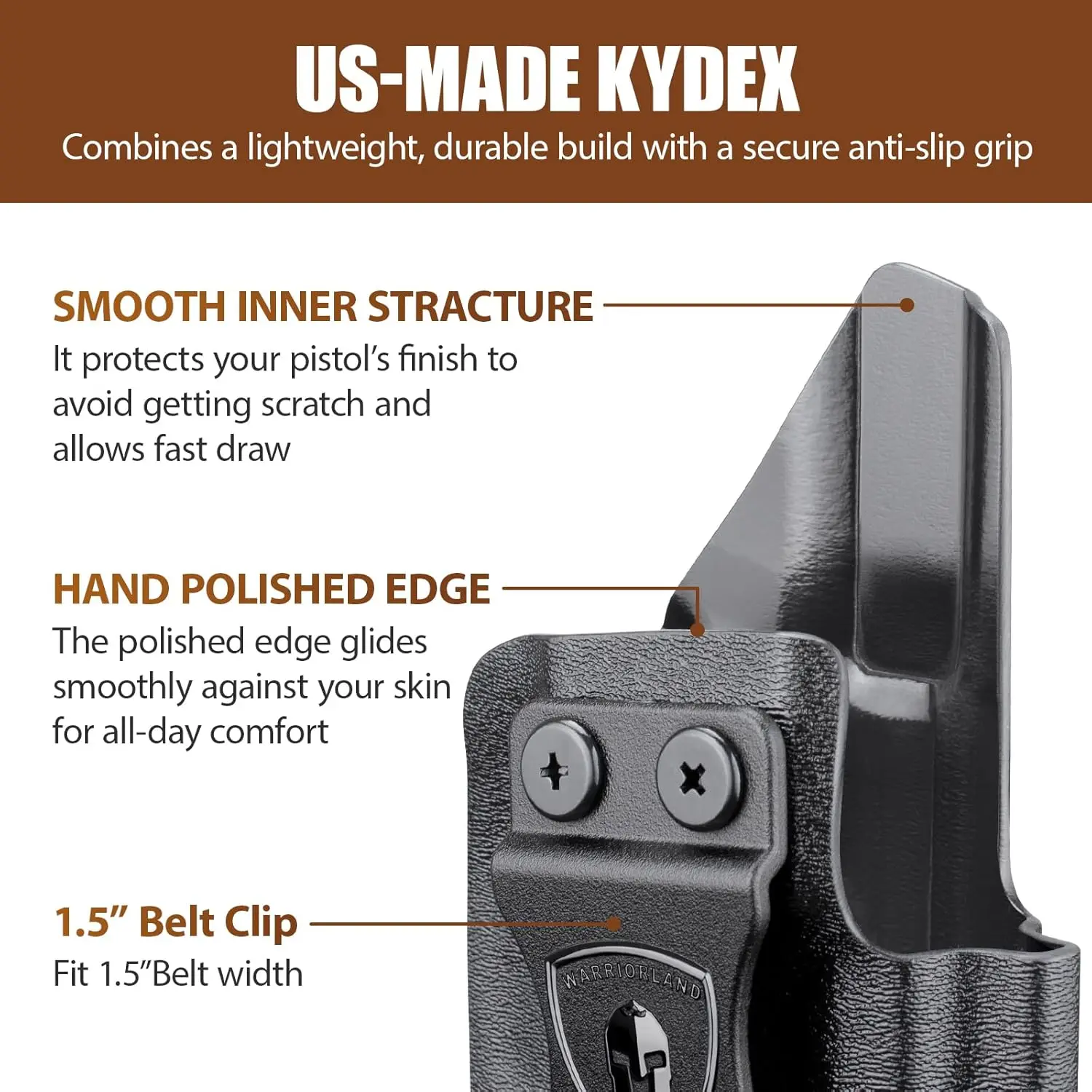 Funda Kydex IWB Sig P320 derecha interior para ocultación segura - imagen 2