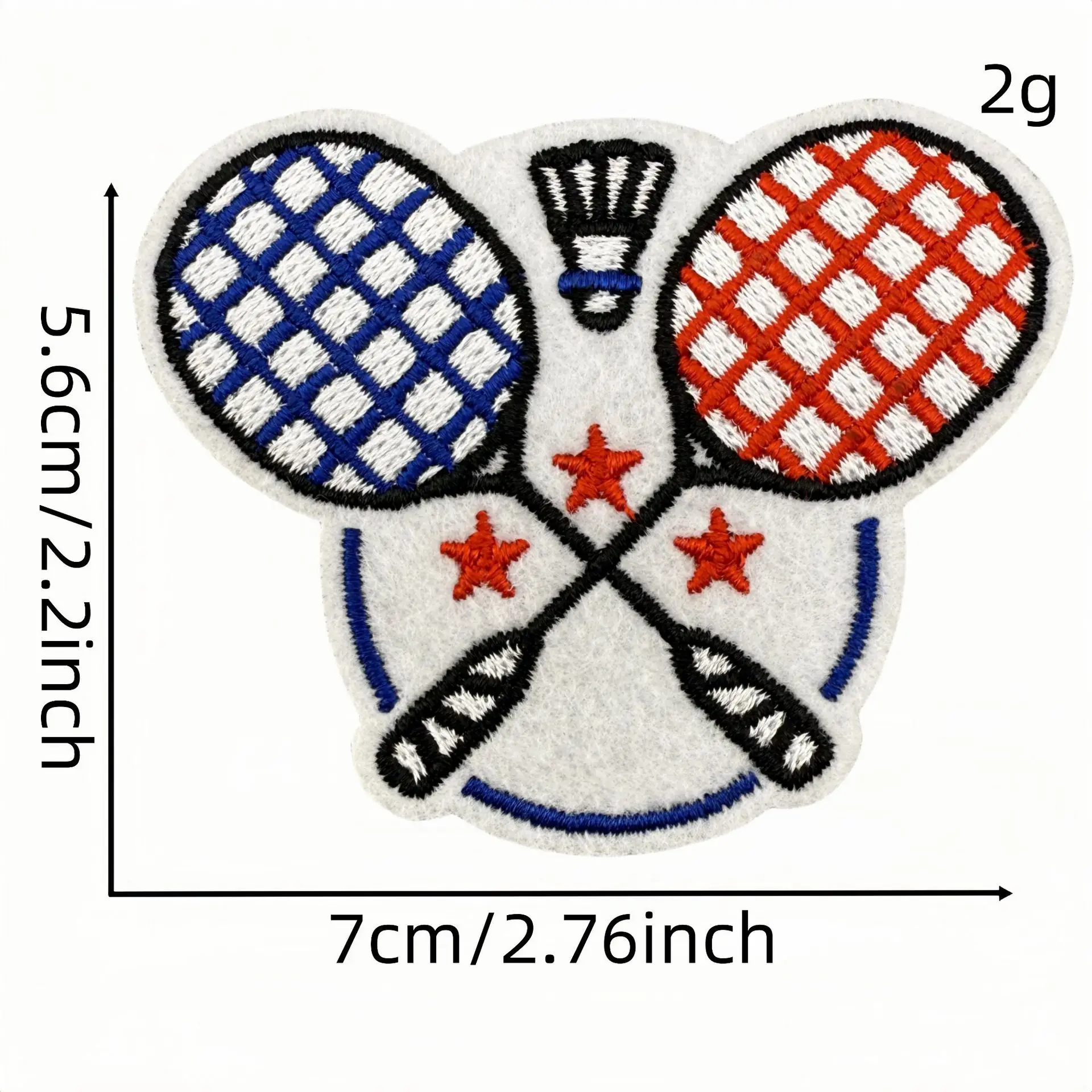 Parche bordado badminton Love adhesivo térmico colorido para ropa - imagen 2