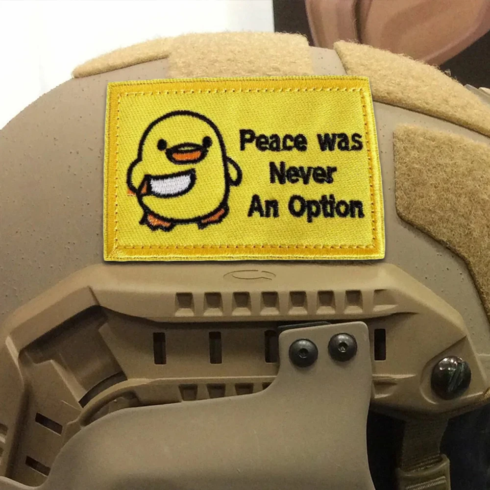 Parche Velcro pato con cuchillo broma táctica bordado - imagen 5
