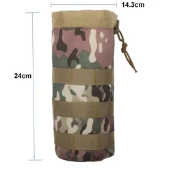 Bolsa táctica MOLLE para botella de agua, funda porta bebida