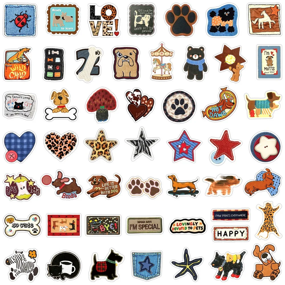 Pegatinas animales bordado – Calcomanías PVC impermeable álbum recortes - imagen 4