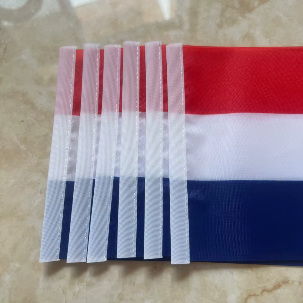 Bandera holandesa de mano poliéster con mástil