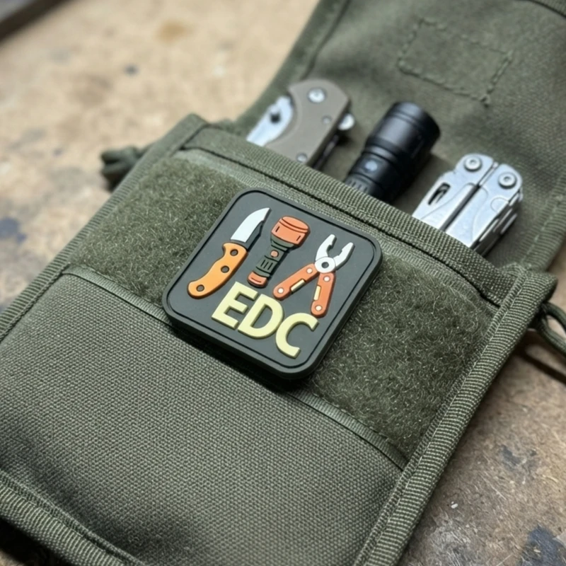 Parche táctico PVC EDC Tools con gancho y bucle para mochila - imagen 3