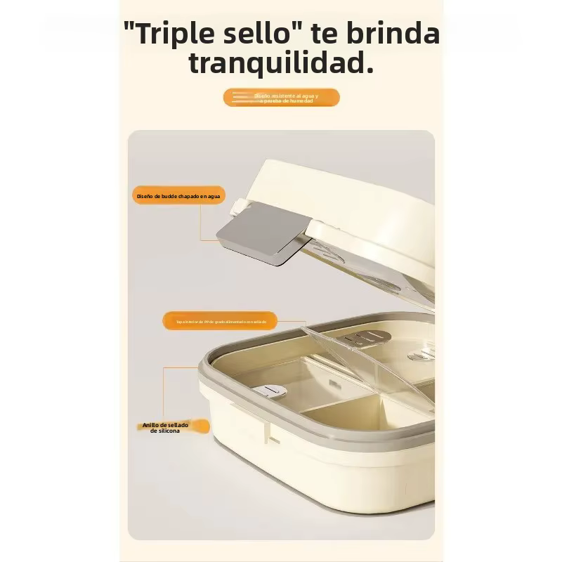 Pastillero portátil a prueba de humedad con compartimentos - imagen 2