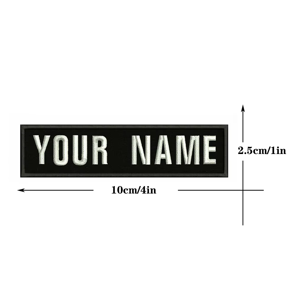 Parche velcro bordado nombre personalizado con chevron – 10x2,5 cm - imagen 5