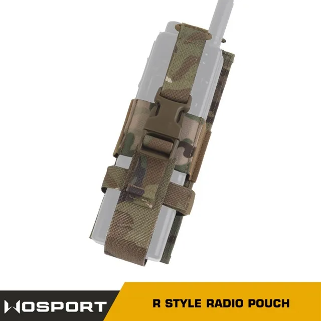 Bolsa táctica radio Serie R MOLLE para intercomunicador con botella