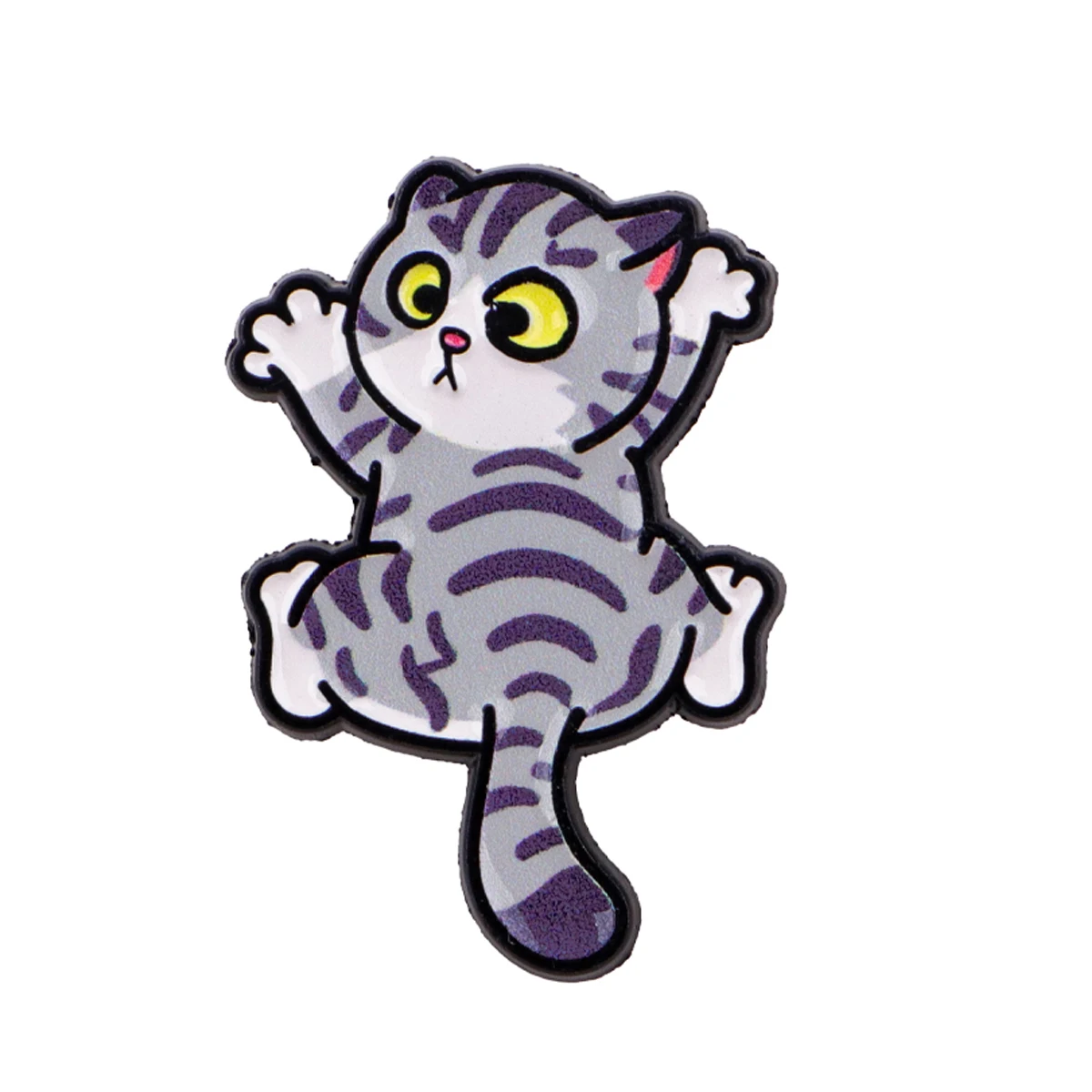 Pin esmaltado gato mujer – insignia de metal para solapa - imagen 3