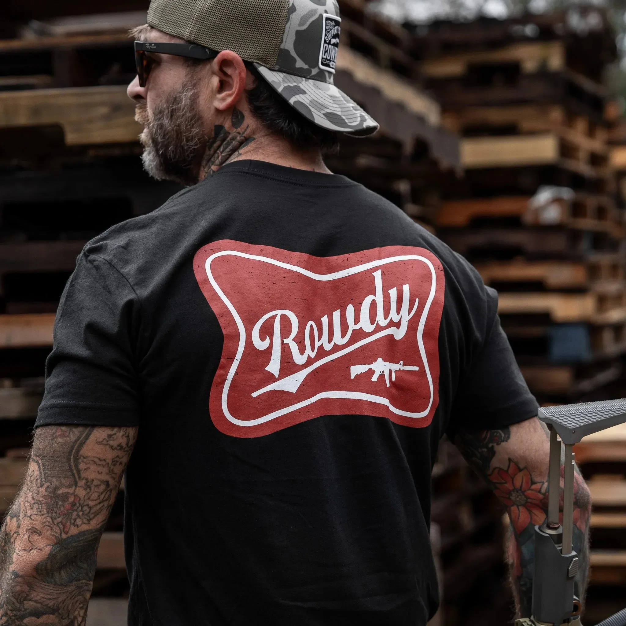 Rowdy Combat Iron Camiseta táctica militar de algodón para deporte - imagen 3
