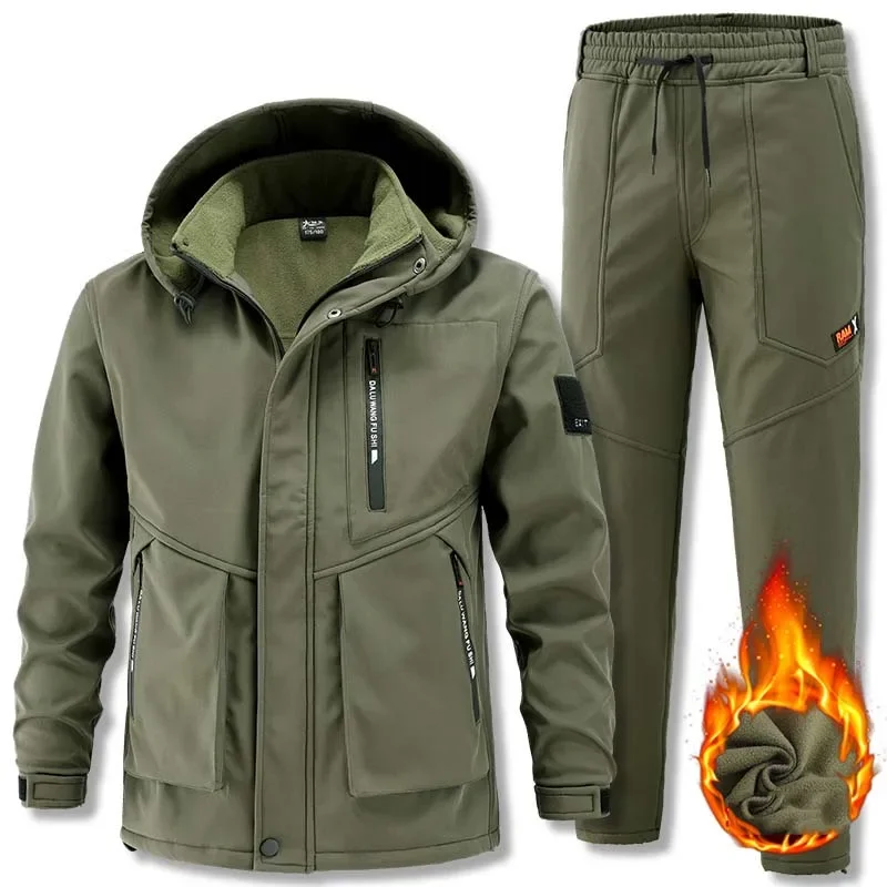 Chaqueta táctica térmica impermeable de lana con capucha - imagen 3