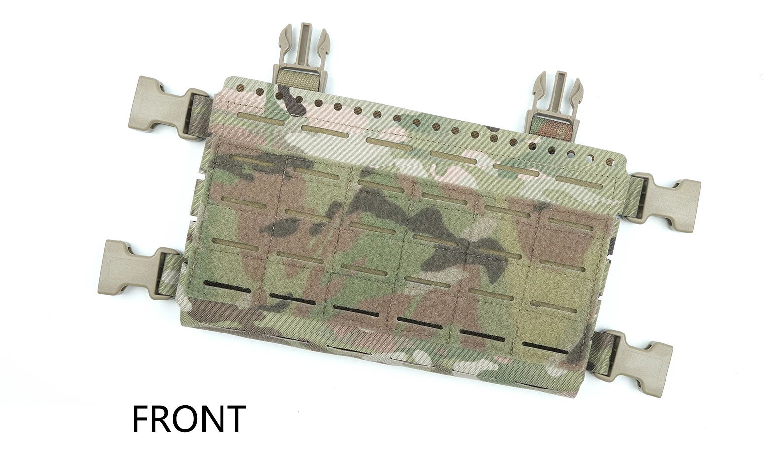 Trasera del chaleco con panel Molle y área de ventilación