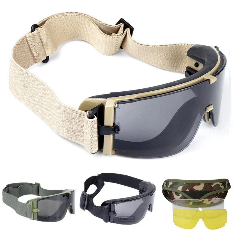 Gafas tácticas multifunción para Airsoft, senderismo y paintball