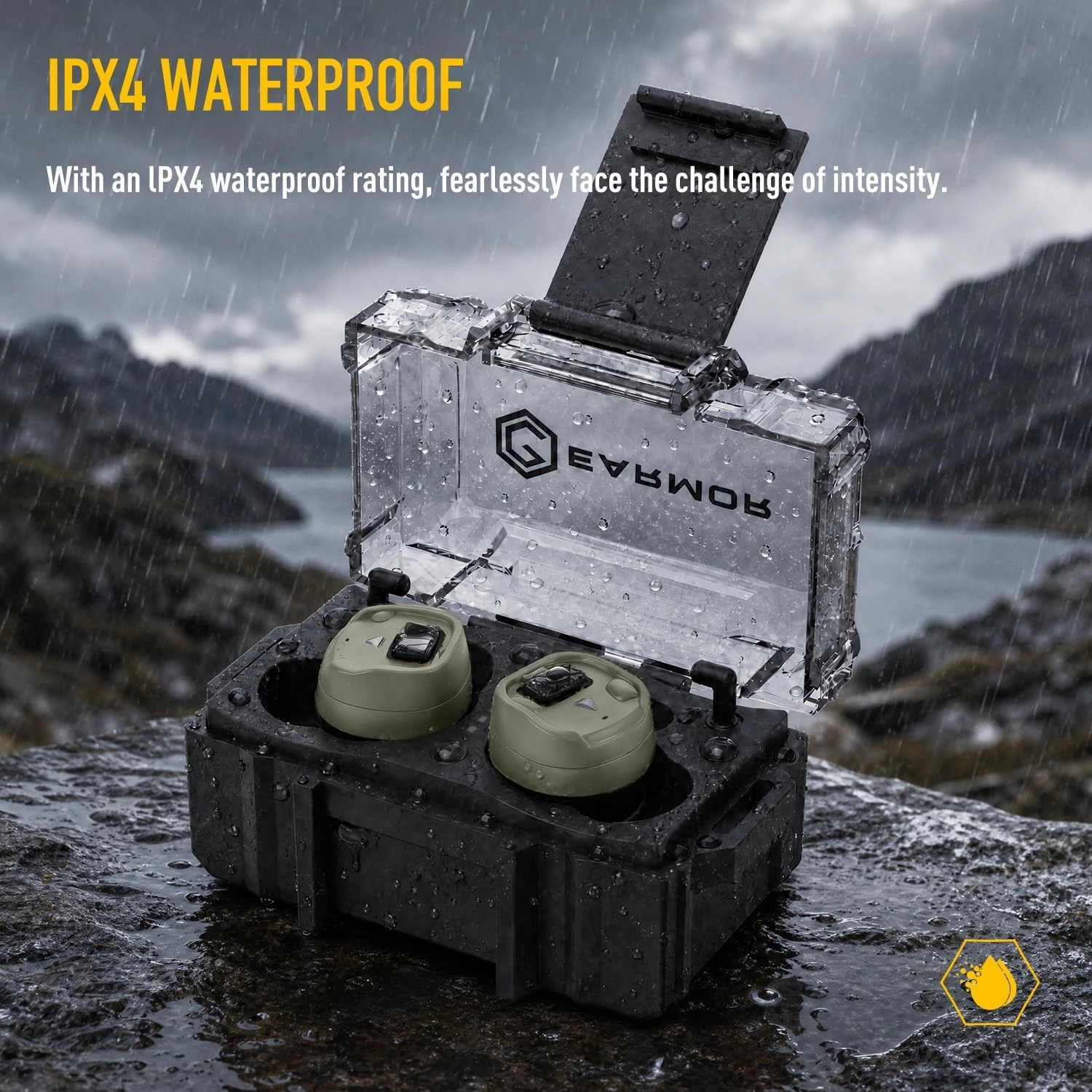 EARMOR M20T PRO Protector Auditivo Intraural Impermeable Amplificación 8X Caza - imagen 2
