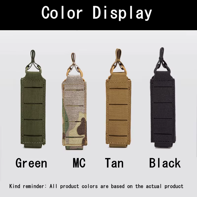 Bolsa táctica MOLLE para pistola con linterna y accesorios - imagen 3
