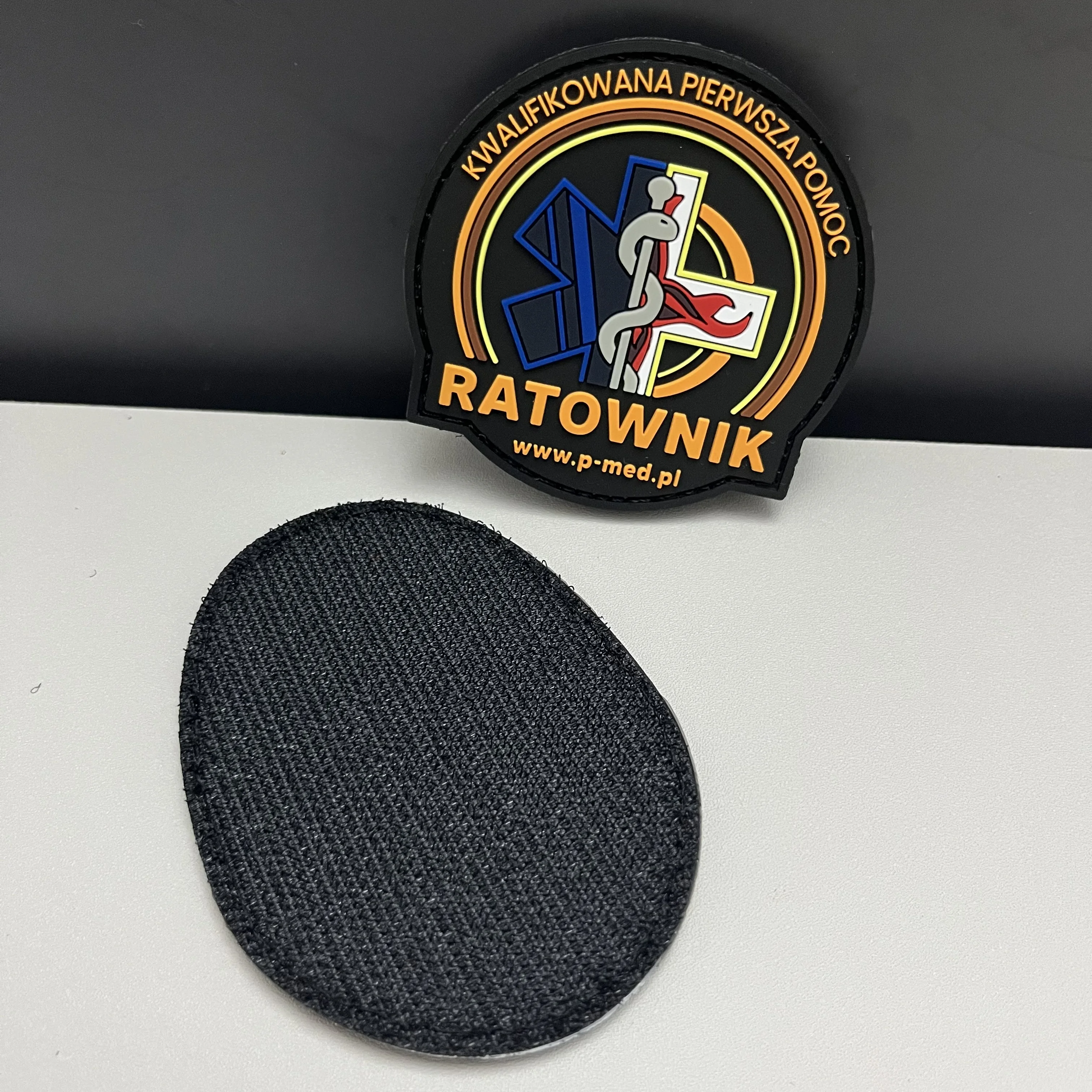 Parche táctico personalizable PVC y silicona con gancho-bucle