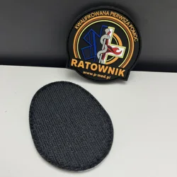 Parche PVC logo personalizado relieve en goma suave para gorras