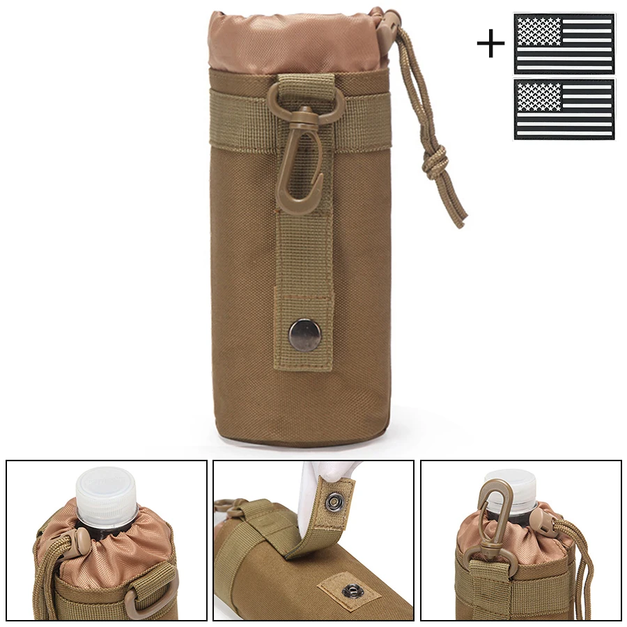 Funda MOLLE para botella de agua ciclismo y montaña con cordón - imagen 4