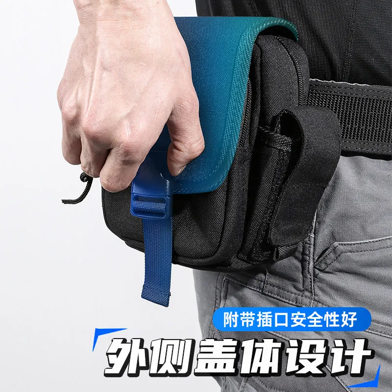 Riñonera táctica MOLLE EDC de cintura con cremallera y compartimentos - imagen 5