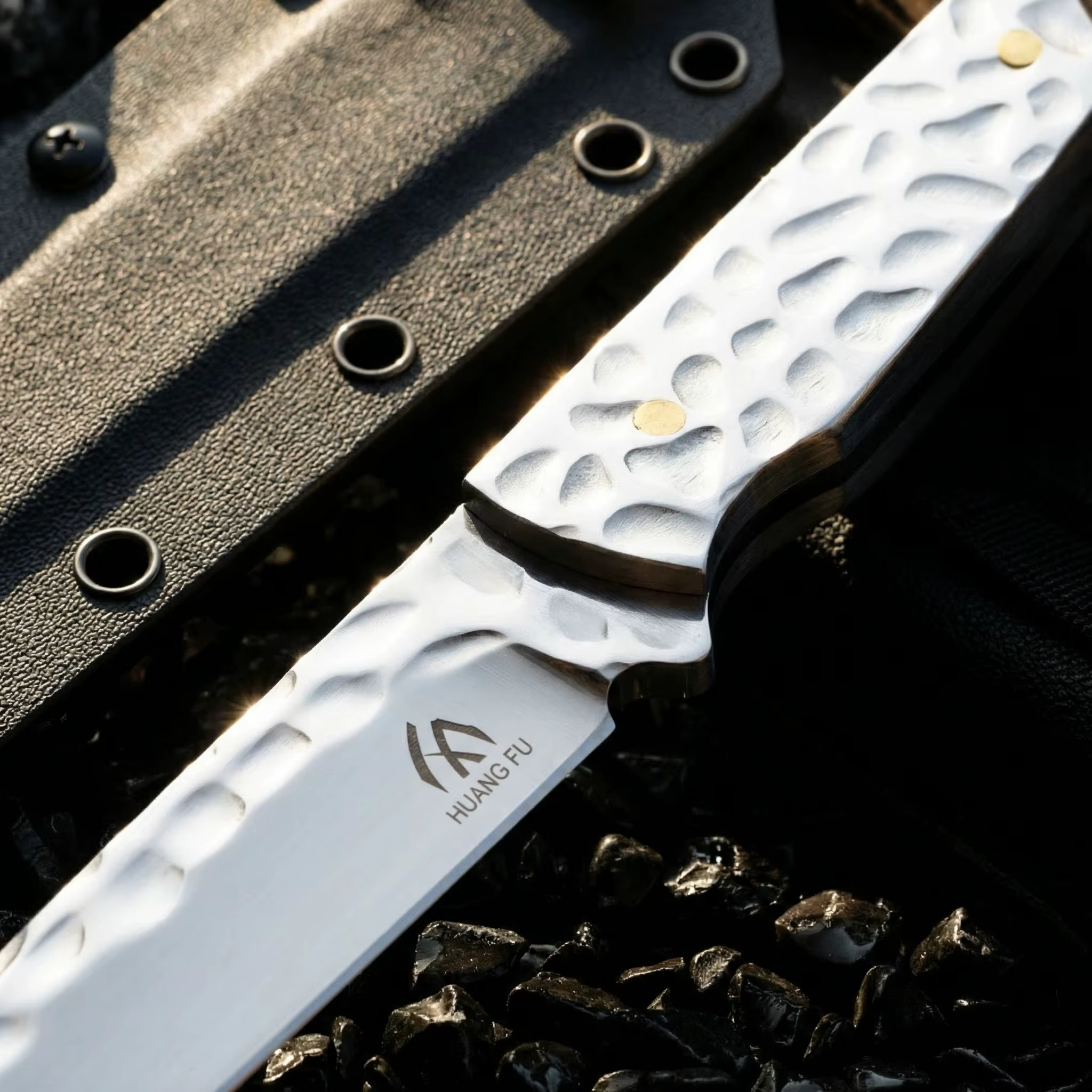 Cuchillo fijo acero inoxidable para aire libre y emergencia camping - imagen 5