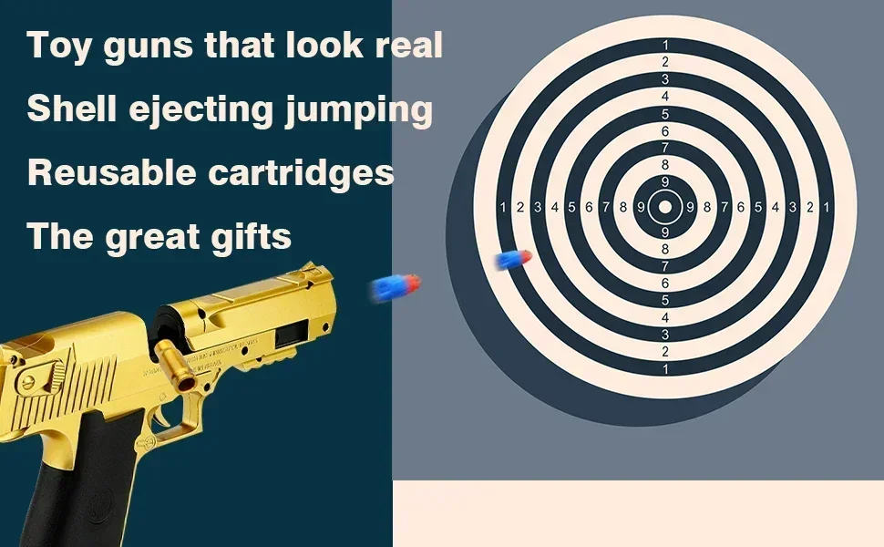 Pistola de juguete educativa lista para el juego