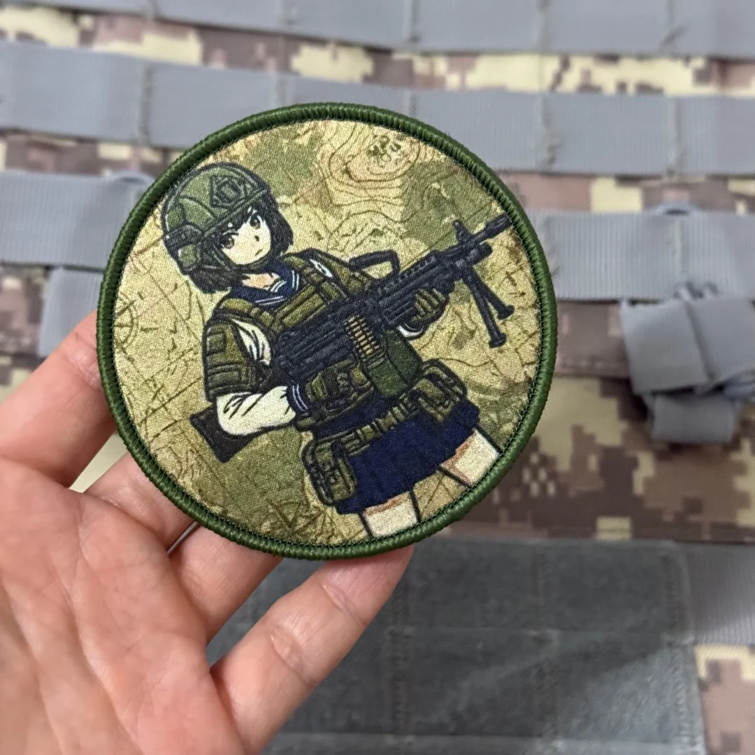 Parche táctico militar para chicas emblema adhesivo con velcro
