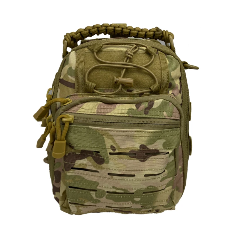 Bolsa táctica MOLLE con perforaciones láser, bandolera aire libre - imagen 3