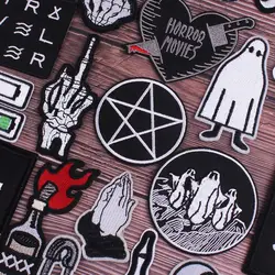 Parche táctico bordado calavera fantasma – Termoadhesivo para chaqueta