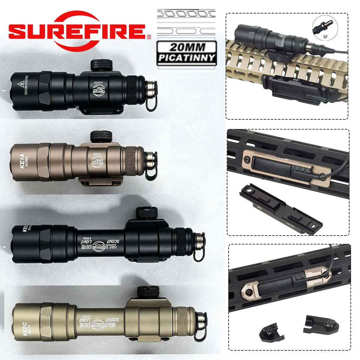SureFire M600/M300 – Linterna táctica LED con pulsador ST07 - imagen 2