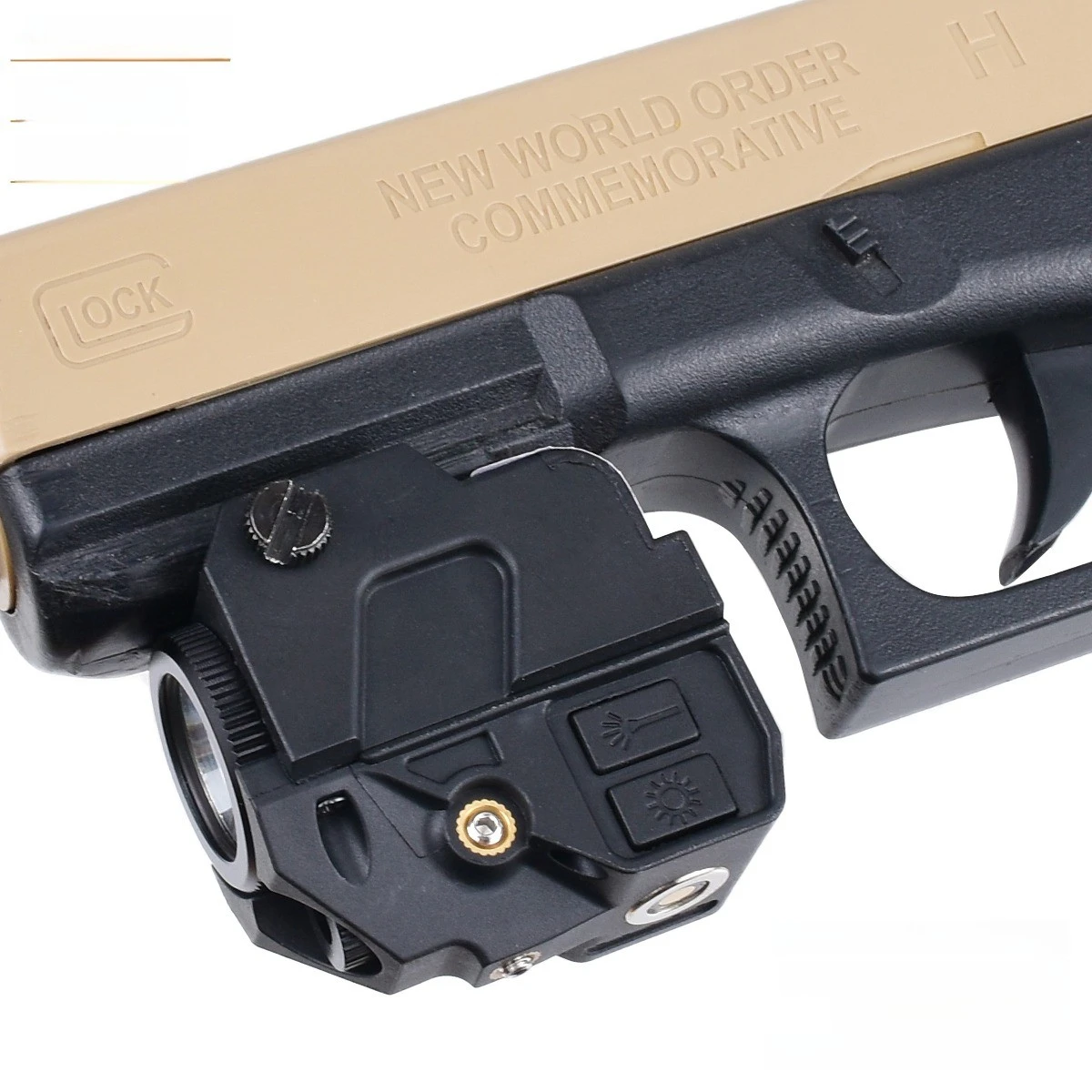 Linterna táctica LED con puntero láser para montaje en pistola - imagen 2