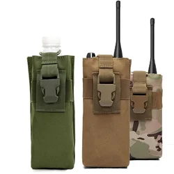 Bolsa MOLLE para radio con soporte botella de agua, camping