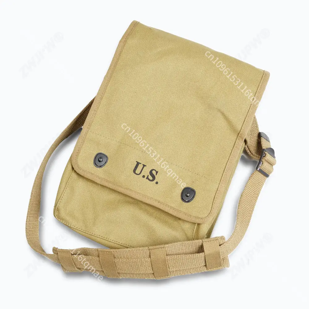 Bolsa de hombro táctica verde caqui multiusos exterior retro - imagen 2