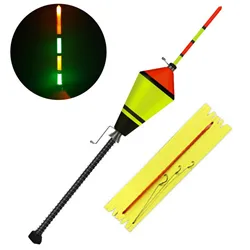 Flotador de pesca bobber luminoso automático portátil para caña