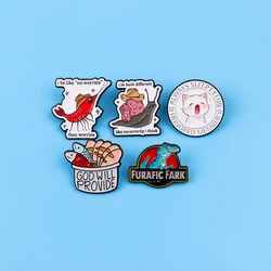 Pin de solapa táctico esmalte metal diseño pez-gato